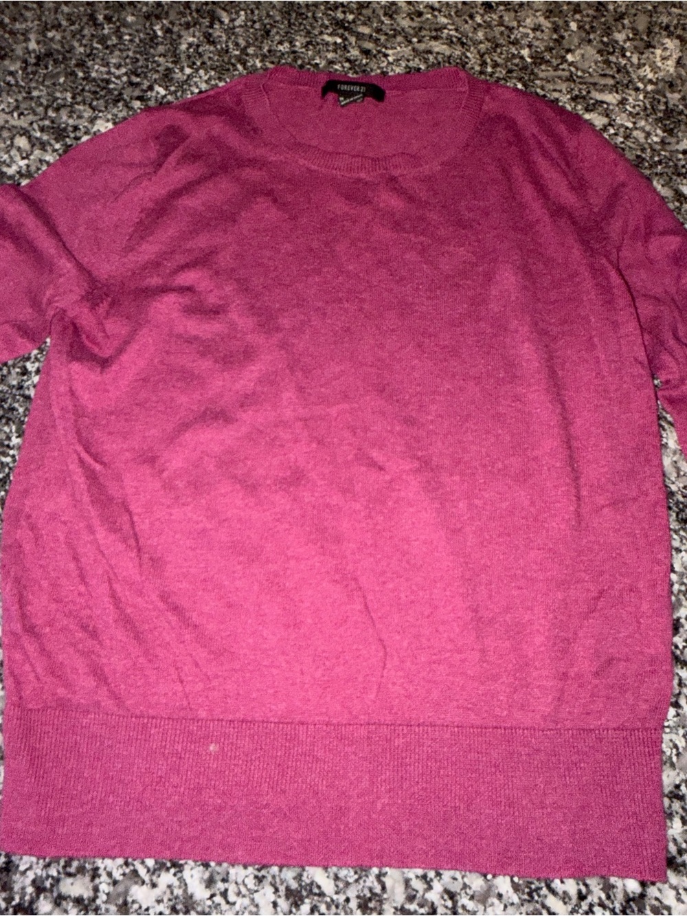 Forever 21 Men's Crewneck Sweater in Raspberry Pink